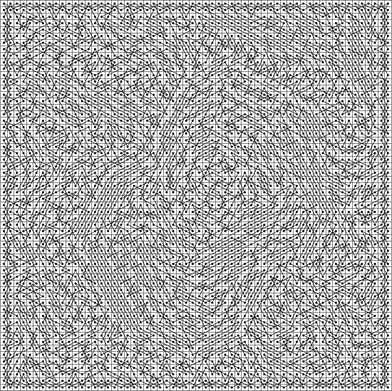 Tour found by backtracking with Warnsdorf's rule