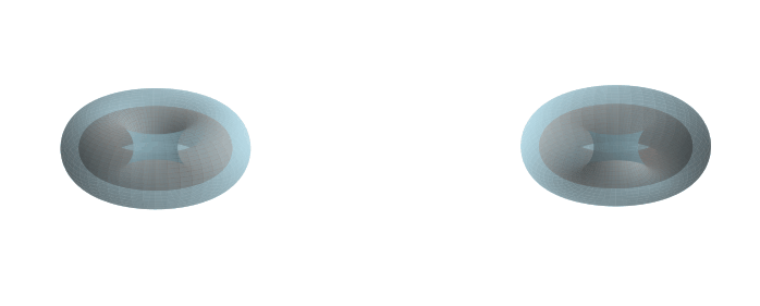 A torus with a hole.