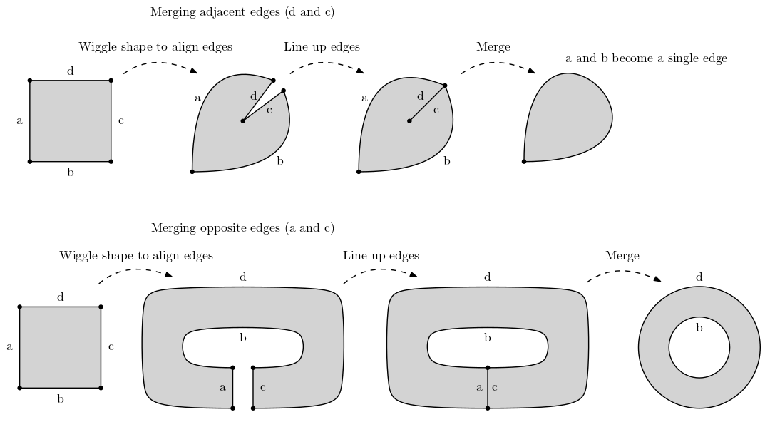 Two edges that can be merged.