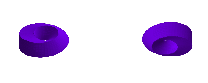 A torus with a square cross-section.