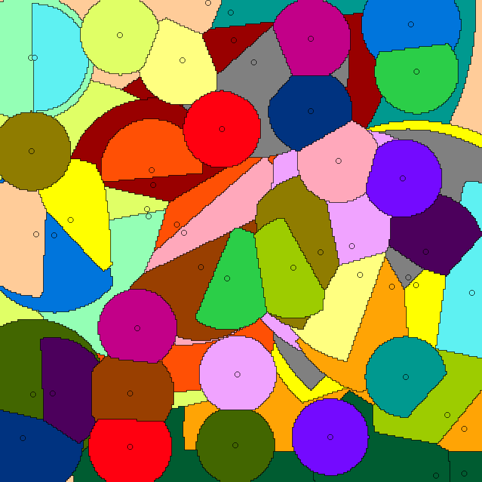 Algorithms for Stable Matching and Clustering in a Grid